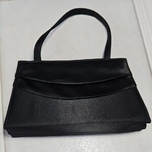 Icing Black Sateen Evening Bag Purse